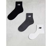 New Balance - Confezione da 3 paia di calzini multicolore con logo L