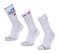 New Balance Crew 3 Pack Unisex - Calze Bianco - Taglia 39-42 - Algodón White 39-42