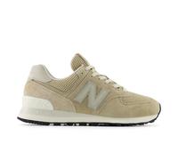 New Balance Donna 574 in Beige/Bianco, Pelle Scamosciata/Rete, Taglia 36