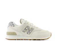 New Balance Donna 574 in Bianca/Grigio, Pelle Scamosciata/Rete, Taglia 38