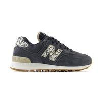 New Balance Donna 574 in Nero/Bianca, Pelle Scamosciata/Rete, Taglia 37