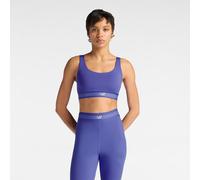 New Balance Donna AC Train Bra in Viola, Maglia di Poliestere, Taglia S