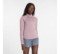 Felpa New Balance Athletics Heat Grid Half Zip lilla donna - L