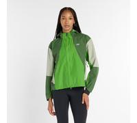 New Balance Donna Better Run Waterproof Jacket in Verde, Politessuto, Taglia XS