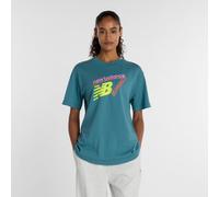 new balance Maglietta 'Classic' blu / giallo Donna - Abbigliamento - Maglie e top - Maglie - T-shirt new balance XS