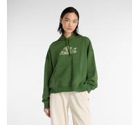 New Balance Flower Hoodie female Felpe con cappuccio - Verde - Jersey di cotone - Foot Locker Green S