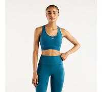 New Balance Donna NB Essential Run Bra in Blu, Maglia di Poliestere, Taglia S