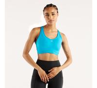 New Balance Donna NB Essential Run Bra in Blu, Maglia di Poliestere, Taglia S