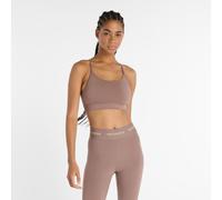 New Balance Donna NB Essential Yoga Bra in Marrone, Maglia di Poliestere, Taglia S