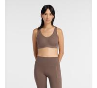 New Balance Donna NB RC Bra in Marrone, Maglia di Poliestere, Taglia S
