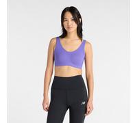 New Balance Donna NB RC Bra in Viola, Maglia di Poliestere, Taglia L