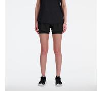 New Balance Donna RC 2-in-1 Short 3" in Nero, Politessuto, Taglia L