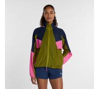 New Balance Donna RC Jacket in Verde, Politessuto, Taglia L