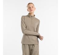 New Balance Donna Script Quarter Zip in Marrone, Politessuto, Taglia M