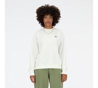 New Balance Donna Sport Essentials French Terry Crew in Bianca, Taglia L