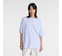 New Balance Donna Trackside Oversized T-Shirt in Viola, Jersey di Cotone, Taglia M