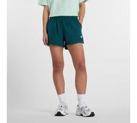 New Balance Donna Trackside Woven Short in Verde, Politessuto, Taglia XL