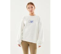 New Balance - Essentials Brushed Back Fleece Crew Beige - Abbigliamento L Beige