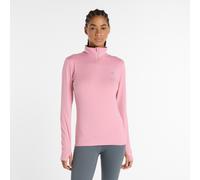 New Balance Essentials Space Dye Quarter Zip Manica lunga Donna - rosa