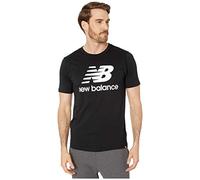New Balance Essentials Stacked Logo Tee MT01575BK, Mens t-Shirt, Black, M EU