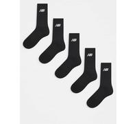New Balance - Everyday - Confezione da 6 paia di calzini neri con logo grigio-Nero S