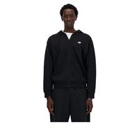 New Balance Felpa da Uomo con Cappuccio e Zip Stacked Logo Nera Taglia S Codice MJ41501BK Nero