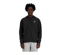 New Balance Stacked Logo French Terry Full Zip Hoodie - Black
