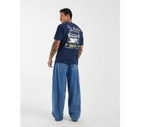 New Balance Uomo Grab a Bite Tokyo T-Shirt in Blu, Cotone, Taglia S