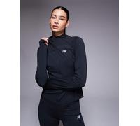 New Balance - Harmony - Giacca aderente nera con zip-Nero XS