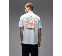 New Balance - LA City Run - T-shirt azzurra-Blu S