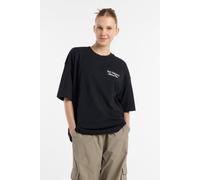 New Balance - Linear - T-shirt oversize nera con grafica-Nero S