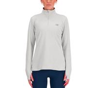 New Balance - Maglietta da trail running a maniche lunghe da donna - Sport Essentials Space Dye Quarter Zip W Ash Heather per Donne - Taglia S - Grigio Grigio S