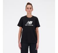 T-shirt New Balance Jersey Stacked Logo manica corta nero intenso donna - S