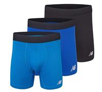 New Balance Men's 6" Boxer Brief Fly Front with Pouch, 3-Pack