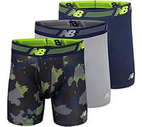 New Balance Men's 6" Boxer Brief Fly Front with Pouch, 3-Pack