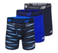 New Balance Men's 6" Boxer Brief Fly Front with Pouch, 3-Pack