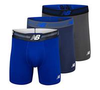 New Balance Men's 6" Boxer Brief Fly Front with Pouch, 3-Pack