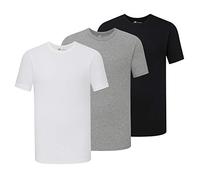New Balance Men's Cotton Performance Crew Neck Tee 3-Pack, Black/White/Heather Grey,X-Large