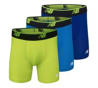New Balance Mens Mesh 5 No Fly Boxer Brief, Biancheria intima a compressione atletica (confezione da 3)