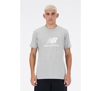 T-shirt New Balance Stacked Logo manica corta grigio chiaro - XL