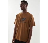 New Balance - NB Essentials Stacked Logo T-Shirt Marrone - Abbigliamento XS Marrone