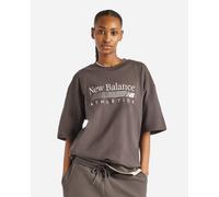 New Balance Oversize Trackside W - T-shirt - Donna - Grigio M