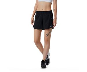 New Balance Pantaloncini Running Impact Run 5 Inch Nero Donna L