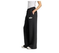 New Balance Pantaloni da donna Linear Heritage in pile a gamba larga, nero, L