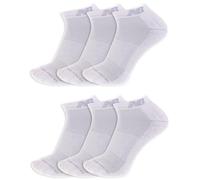 New Balance Performance Cushioned Low Cut Socks-6 & 12 Pairs-Moisture Wicking Taglio Basso, Bianco (6 Paia), Large Donna