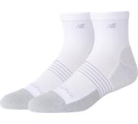 New Balance Pro Training Cushion QTR Socks 2 Pack Calze M Bianco
