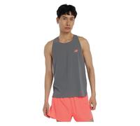 New Balance - Canottiera ultraleggera e traspirante - Race Day Ultra Light Singlet Urgent Red per Uomo in Poliestere Riciclato - Taglia S - rosso