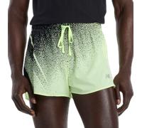 New Balance Uomo RC Ultra Light Printed Short 3" in Verde/Grigio, Nylon Intrecciato, Taglia L