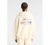 New Balance - Reimagined - Felpa con cappuccio oversize in pile beige-Marrone XL