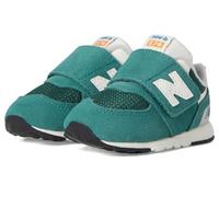 New Balance Scarpe da ginnastica da bambino 574 New-b Hook-and-Loop, Nuovo Abete/Rosso Blast, 4 Infant